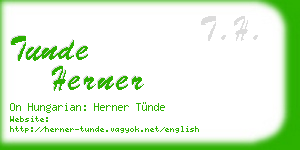 tunde herner business card